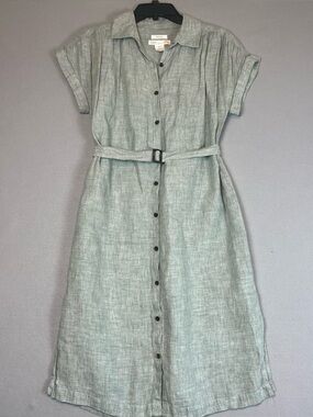 c&c california linen dress shirt low length Caitlin Strapless Linen Dress Linen